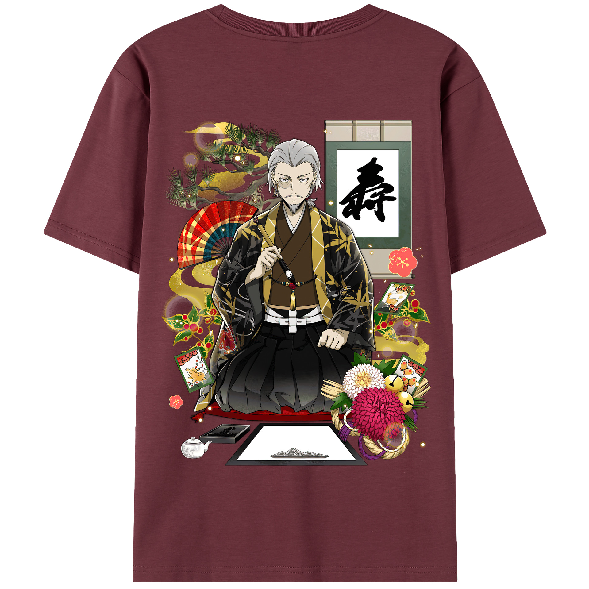 （画像用） 文豪ストレイドッグス Bungo Stray Dogs 綿100％半袖Tシャツ（背面プリント）